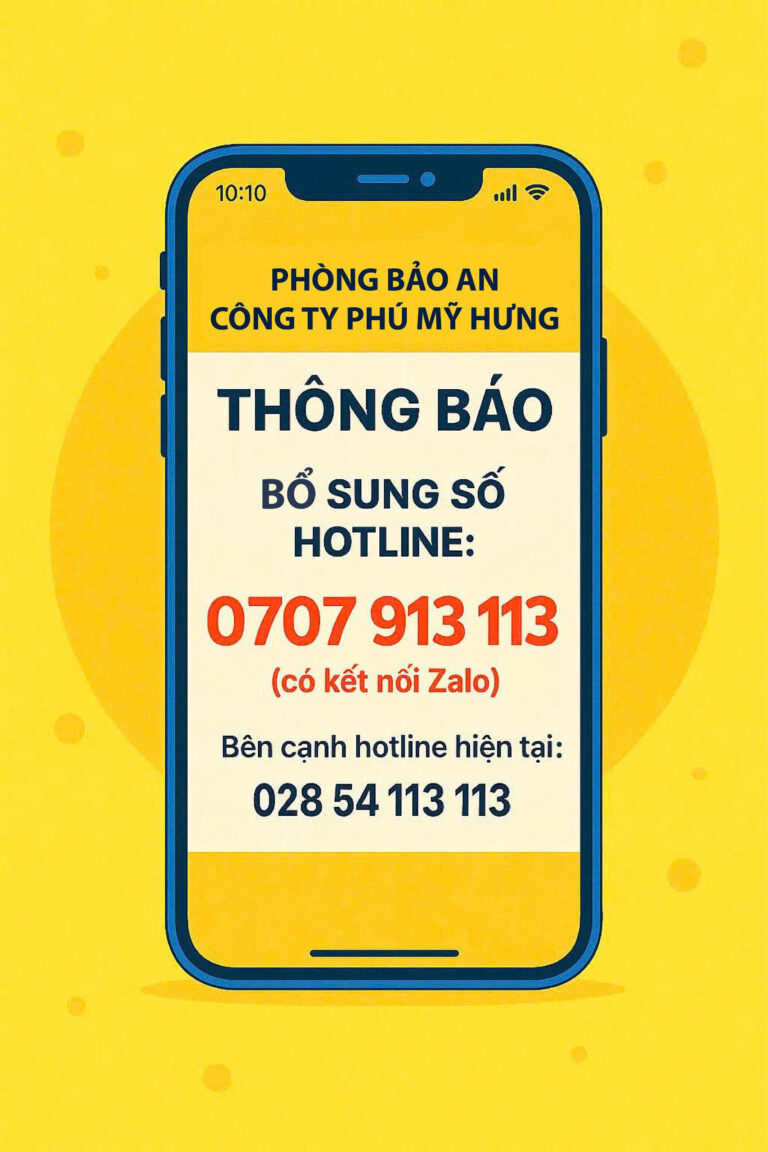 Phu My Hung Security Department – Additional Hotline Number