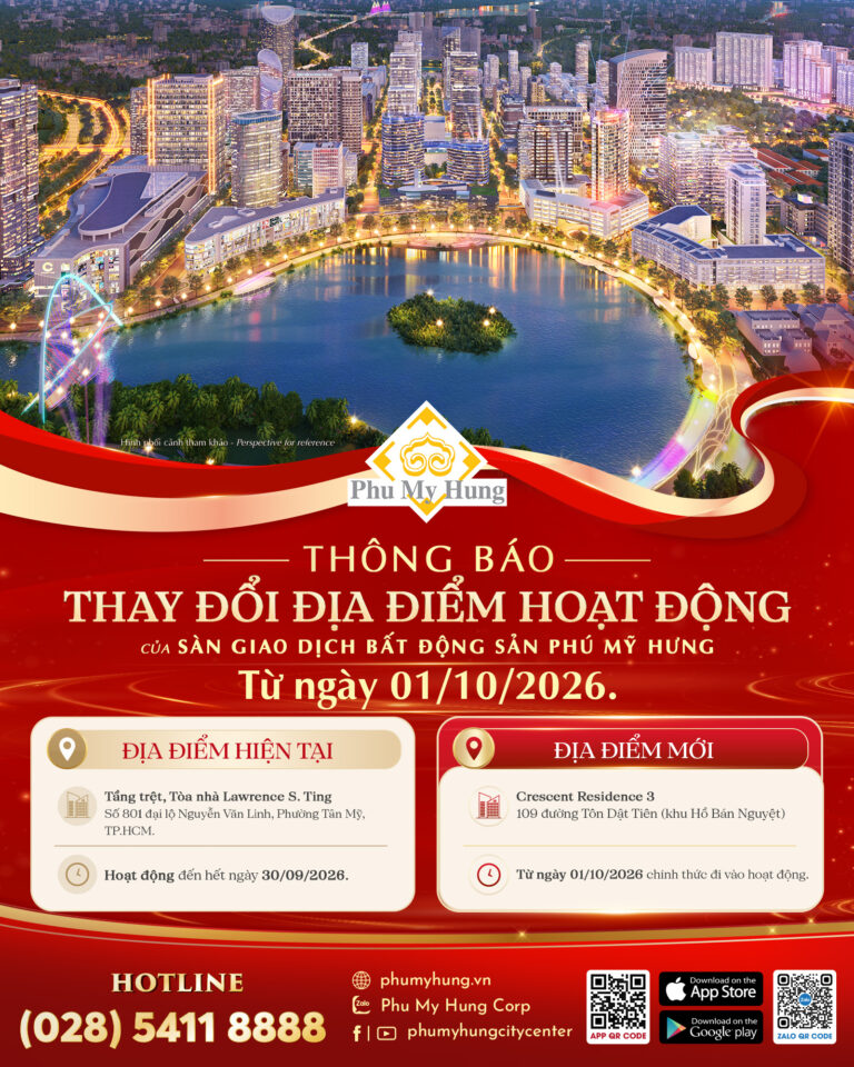 Sàn Giao Dịch Bất Động Sản Phú Mỹ Hưng Thay Đổi Địa Điểm Hoạt Động